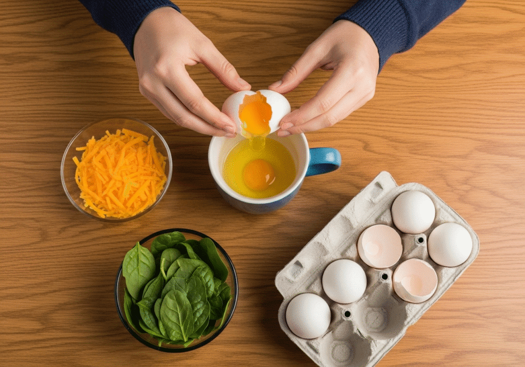 A delicious variety of easy microwave recipes for college students, including a loaded baked potato, a quesadilla, and a chocolate mug cake..