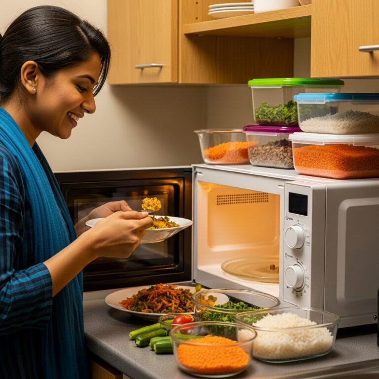 Bangladeshi student abroad cooking easy microwave vegetarian recipes quick healthy meals for solo living.