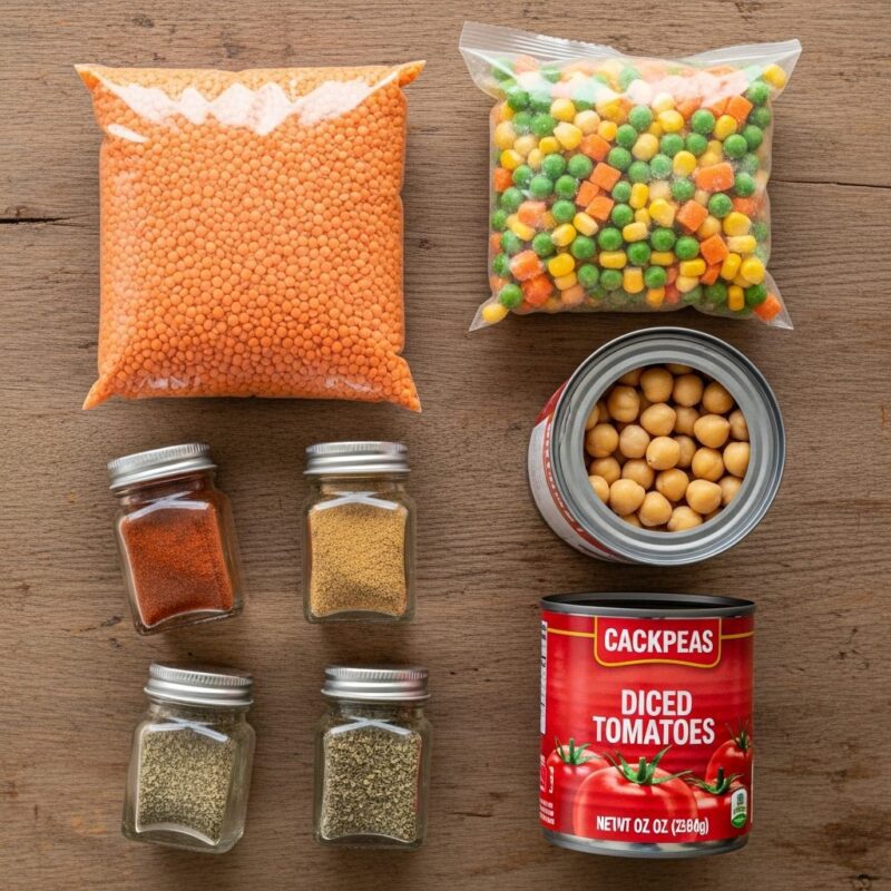 Affordable ingredients for microwave recipes.