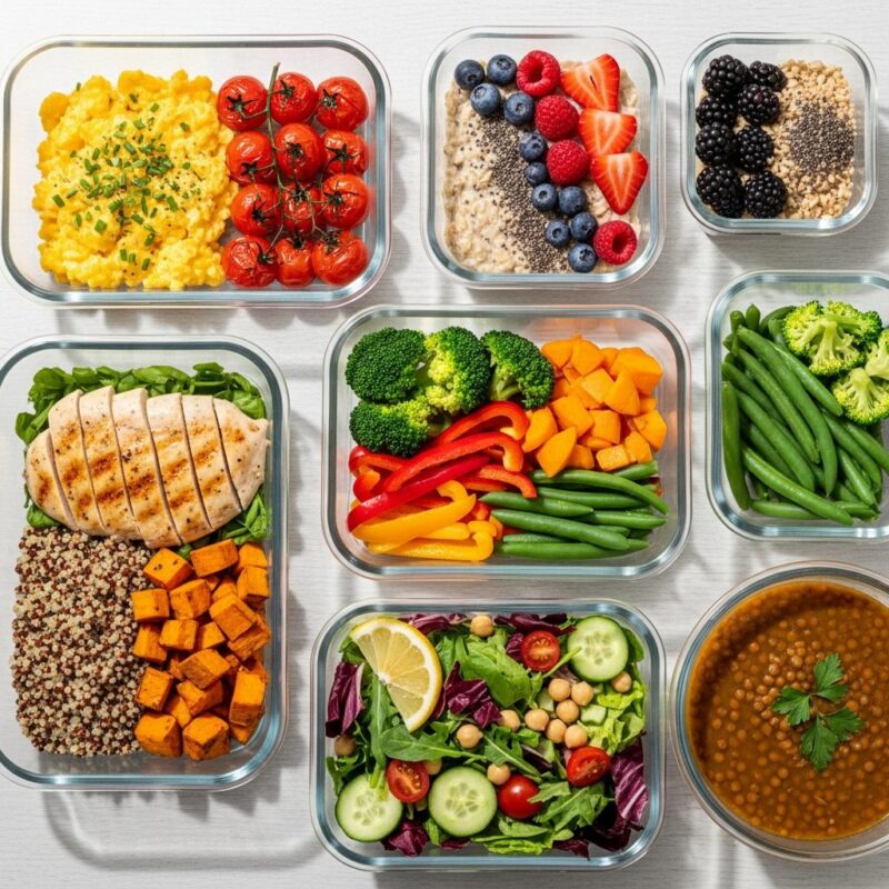  Variety of healthy microwave recipes for easy weight loss meal planning.
