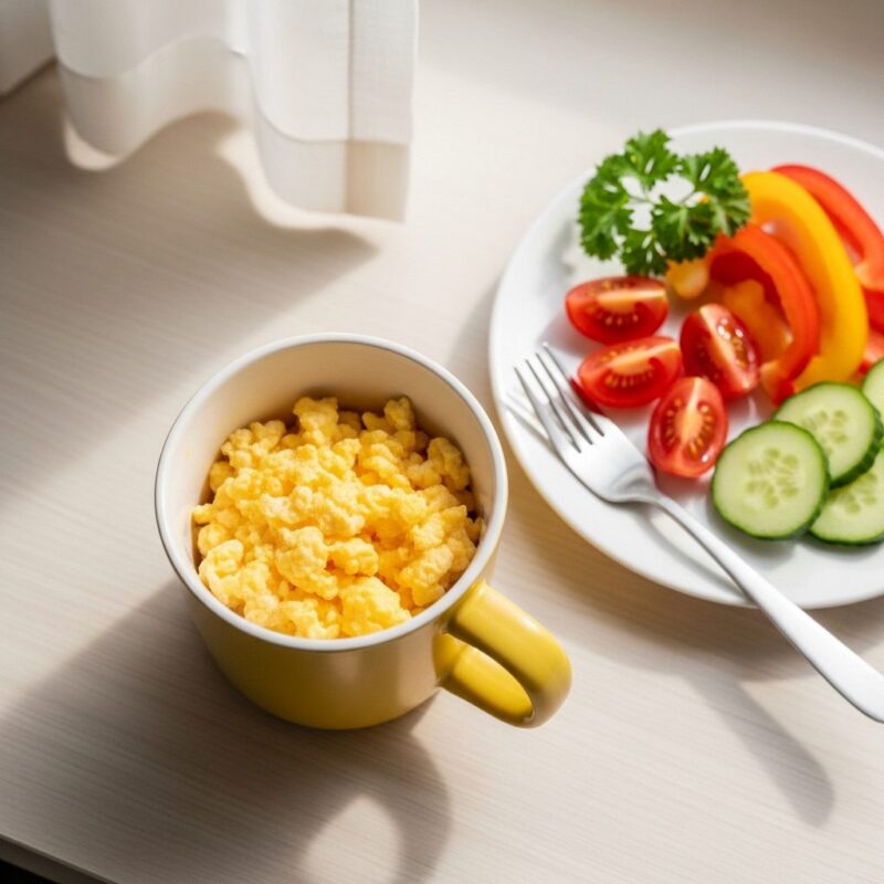 Microwave-Scrambled-Eggs-Healthy-Breakfast-Weight-Loss.