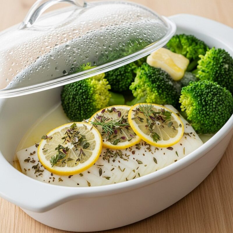 colorful steamed vegetable bowl cooked in microwave.