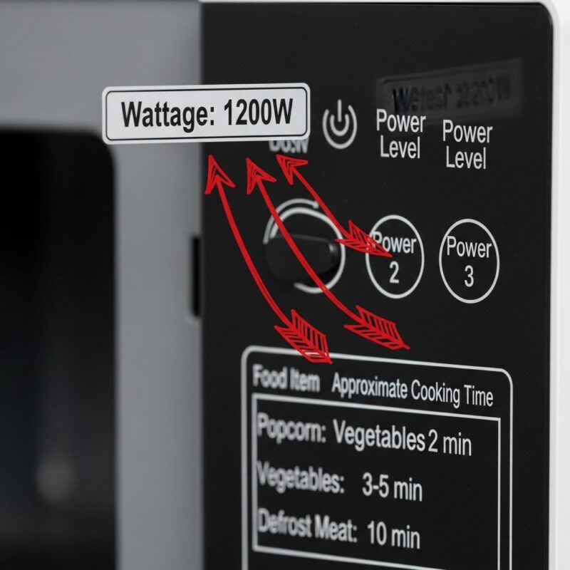 easy recipes for beginners - understanding microwave wattage and power levels.