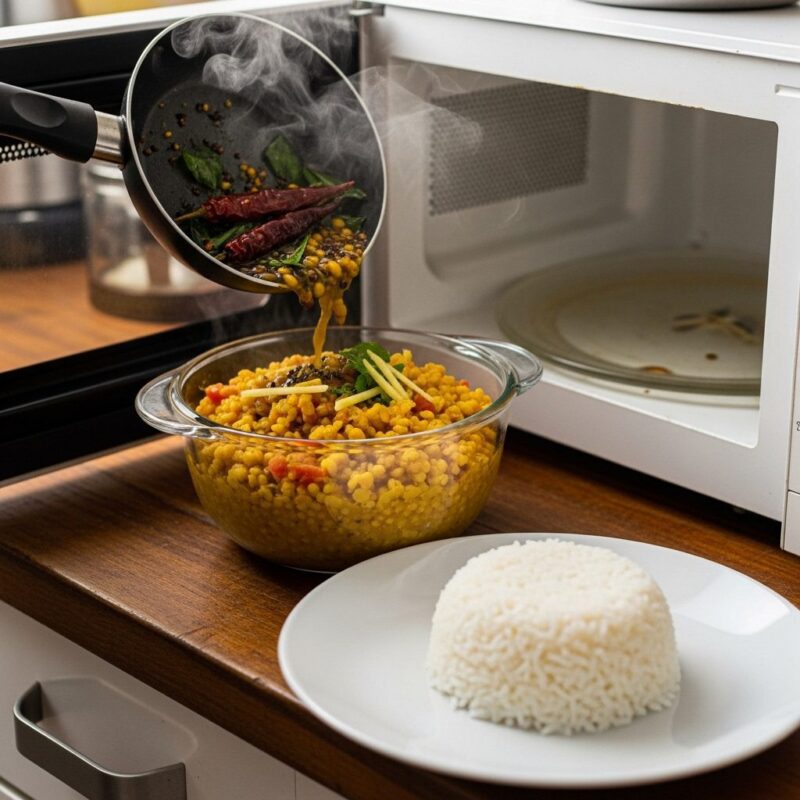 microwave dal recipe - comfort food for Bangladeshi students abroad.
