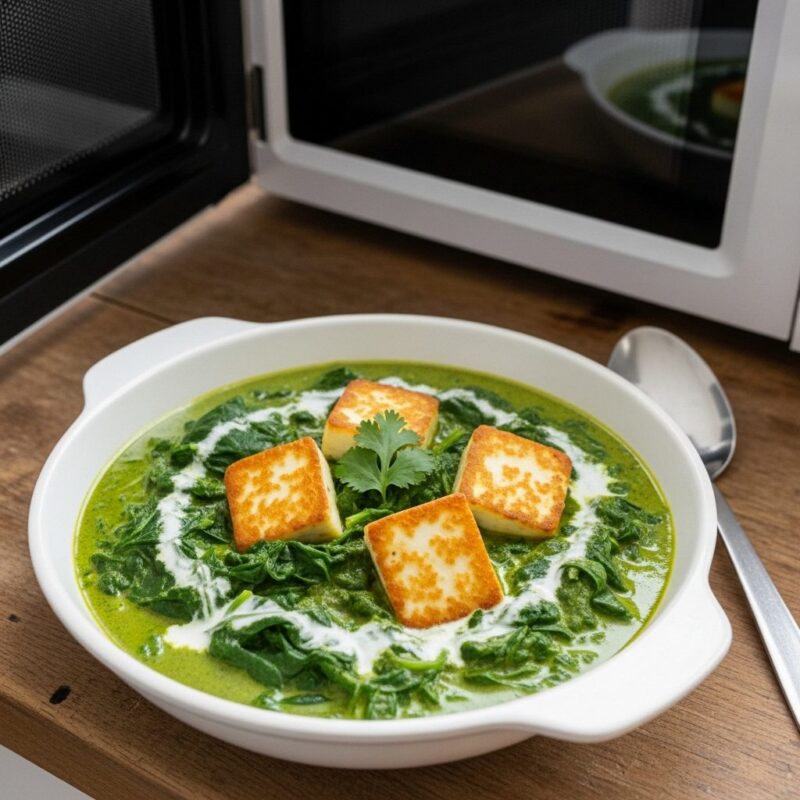  microwave palak paneer - restaurant style in minutes.