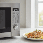 Tender lemon herb chicken breast cooked perfectly in microwave with fresh herbs.