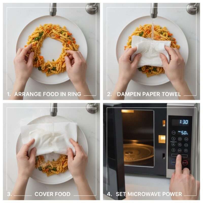 Step by step guide to microwave food properly while keeping nutrients intact