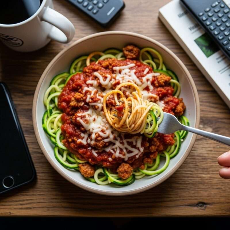 Microwave zucchini noodle bowl with marinara and meat, low carb pasta alternative recipe for students abroad craving comfort food without traditional carbs6Within "Chicken and Broccoli" sectionCreate nostalgic connection to "meals like home" while showing microwave adaptability.A warm, inviting photograph of a generous serving of chicken and broccoli in a plain bowl, shot at a 45-degree angle at eye level. The chicken pieces are coated in a glossy soy-based sauce, mixed with bright green broccoli florets. The dish is photographed on a small table with soft, warm interior lighting creating a cozy evening atmosphere. In the soft-focus background, a laptop or TV screen glows gently, suggesting solo dining while watching something comforting. A pair of chopsticks or a fork rests in the bowl. Steam rises subtly. The scene feels intimate and homey despite being clearly a single portion. Photorealistic with emphasis on the glossy sauce coating and rich colors. The mood is comforting, not lonely.Microwave Chicken and Broccoli Low Carb Comfort MealMicrowave chicken and broccoli with Asian-style sauce, low carb comfort food recipe reminding students abroad of home-cooked meals and family dinners7Before "The Loneliness Part" sectionAcknowledge emotional reality. Validate struggle. Create community feeling through shared experience.A poignant, artistic photograph shot from the side showing a young person sitting at a small kitchen table or desk in a modest apartment. They're eating a simple meal alone, their posture slightly slouched but not defeated—more contemplative. The scene is lit by a single warm overhead light and the blue glow from a laptop showing a video chat screen with family members visible but screen is at an angle we can't see clearly. A small plant or personal item from home is visible in the frame. The window shows darkness outside—late evening. The person's face is partially visible in profile, expression thoughtful. The food on their plate is simple but cared for. Shot with available light, slight grain, muted warm tones. The image feels honest and vulnerable without being depressing. Photorealistic with documentary-style authenticity.Solo Dinner While Missing Home International StudentYoung person eating simple low carb meal alone while video calling family, representing emotional reality of international students and migrant workers dealing with homesickness8Before "Cost Breakdown Table"Make financial benefit concrete and visual. Show the dramatic difference in tangible terms.A creative split-screen comparison photograph. Left side: a simple homemade microwave low carb meal (chicken and vegetables) on a regular plate on a kitchen counter, with a small handwritten note card showing "$2.50" in front of it. Right side: a smartphone screen displaying a food delivery app with an order total showing "$17.95" including delivery fees, service charges, and tip broken down visibly. Both sides are photographed in the same realistic apartment setting with natural lighting. A calculator sits between the two sides showing monthly calculation "$17.95 - $2.50 = $15.45 × 25 = $386.25/month saved" written on a notepad nearby. The contrast is clear but not exaggerated or preachy. Documentary-style photography emphasizing financial reality. Photorealistic.Cost Comparison Homemade vs Delivery Low Carb MealsCost comparison showing microwave low carb meal costs $2.50 versus $18 food delivery, demonstrating savings for international students and migrant workers on limited budgets9Within "Recipe Card" sectionProvide clear visual reference for featured recipe. Support recipe schema and Google rich snippets.A beautifully lit but achievable photograph of the completed Microwave Chicken and Veggie Bowl from the recipe card. Shot at 45-degree angle on a simple plate or shallow bowl placed on a wooden surface. The dish shows steaming mixed vegetables (broccoli, carrots visible) mixed with diced chicken, everything glistening with butter and soy sauce. Optional toppings like sesame seeds or green onion slices are scattered on top. A fork or chopsticks rest beside the bowl. The background shows a simple kitchen or desk setting slightly out of focus—maybe a microwave visible in the distance. Lighting is warm and natural, either from a window or soft interior light. The food looks appetizing, healthy, and genuinely achievable—not professionally styled but definitely appealing. Colors are vibrant and accurate. Photorealistic with emphasis on the textures of the chicken and vegetables.Microwave Chicken Veggie Bowl Complete Low Carb RecipeComplete microwave chicken and vegetable bowl low carb recipe with nutrition facts and instructions for international students and migrant workers needing quick healthy meals10Near conclusion sectionEnd on emotional uplift. Reinforce self-care message. Create shareable moment of recognition and hope.A warm, gentle photograph showing a person's hands holding a simple homemade meal in a bowl, shot from their perspective looking down. They're sitting cross-legged on a small couch or bed with a window in the background showing early morning or evening light—a moment of quiet peace. A phone on the armrest shows a text message or photo from family (blurred but recognizable as communication from home). Maybe a blanket or pillow from home visible with familiar patterns. The meal is humble but presented with care—maybe a cloth napkin, the person's favorite mug nearby with tea. The hands show they're young, maybe wearing a bracelet or ring from home. The scene captures a moment of "I'm taking care of myself" peace rather than loneliness. Soft, natural lighting with warm tones. Slightly grainy, intimate perspective. The image should feel like a private moment of quiet strength. Photorealistic with emphasis on warmth and self-compassion.Self-Care Through Simple Meals Living AbroadPerson practicing self-care by eating homemade low carb microwave meal alone, representing resilience and self-compassion for migrant workers and international students far from home.